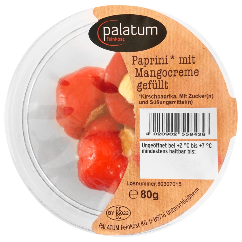 Palatum Paprini mit Mangocreme gefüllt 80g